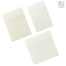 리리월드 투명 포스트잇 방수 점착 메모지 반투명 스티키 노트 3종, 정사각형 (50매입)