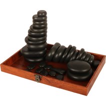 핫스톤 안마용 마사지 돌스파 스톤테라피 경락 찜질, 4x6cm 2개