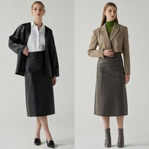 헤스티지 최스타쇼 양가죽 롱 스커트