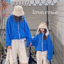 베베키즈몰 가족티 맘커플 부녀패션 부자룩 가족룩 나들이패션 러브로지 도톰양기모집업후드성인