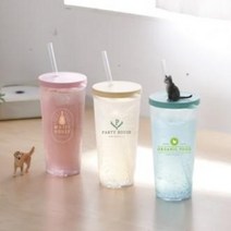 우리아이 빨대컵 심플빨대컵 670ml, 옐로우