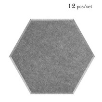 방음스펀지 가정용방음부스 방음 벽 패널 홈 스튜디오 소음용 문과 침실 도배용 흡음용 장식 용품 12개, CHINA, 35-Moonlight Grey, 1.2cm High density + Large hex