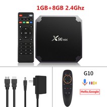 x96 mini smart tv box android 9.0 4k amlogic s905w 2gb 6gb 셋톱 박스 2.4ghz wifi 풀 hd 미디어 플레이어 hdr x96mi, 협력사, EU 플러그, 1GB 8GB G10
