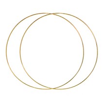 2 조각 금속 꽃 후프 화 환 라운드 후프 화 환 꽃 화 환 교수형 펜 던 트 DIY 꽃꽂이 Macrame 벽 매달려 장식, 25cm