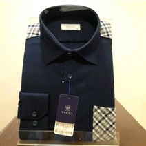 [바찌(셔츠)] 바찌 NC06 멋스러운기모체크패치일반긴팔 VD1J4CR155
