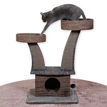 튼튼한 고양이 라운지 직조 캣타워 (22114), 1, 단일 수량