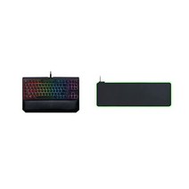 레이저 게이밍 키보드 블랙위도우 TE 크로마 v2 텐키리스 기계식, Keyboard + Mousepad, Green Switches - Tactile Cli