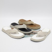 여자 미니멀 라탄 스타일 유니크한 배색 쪼리 슬리퍼