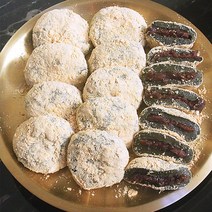 [직접제조 당일출고] 미미스상회 쑥향가득 콩고물쑥떡(팥앙금)(60gX30개), (60g*30개), 콩고물쑥떡(팥)+아이스박스