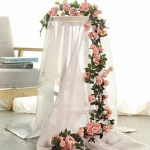 세송이 장미 조화 넝쿨 핑크 담쟁이 넝쿨조화