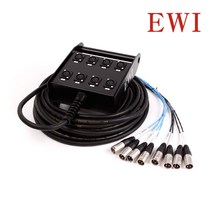 EWI PSX-8 교회 행사 렌탈용 8채널 XLR 캐논 멀티케이블 멀티박스, 15M