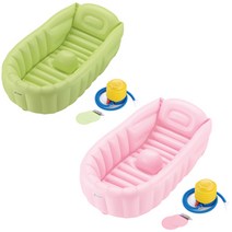 릿첼 소프트 베이비 욕조 접이식 신생아 목욕용품, 그린