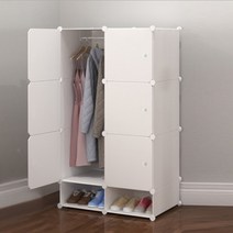 화이트 선반 플라스틱 조립식 옷장 75x129 도어형옷장 도어옷장 조립식옷장 옷장DIY 원룸옷장 2평인테리어 조립옷
