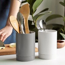 심플 모던 물빠짐 도자기 수저통, 심플 모던 물빠짐 도자기 수저통 화이트