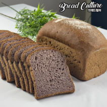 [브레드컬쳐] 보리흑미빵 (국내산보리50%.국내산흑미50% 보리빵 비건빵), 560g, 1개