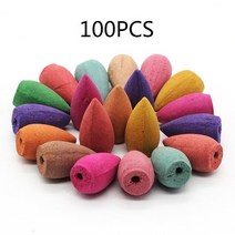 향로 향 피우기 받침대 산 강 홀더 세라믹 역류 폭포 연기 버너 홈 공예 거실, 100pcs 향