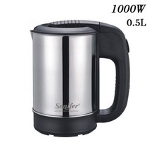복근 운동 기구 뱃살 허리 코어 빼기 0.5l 미니 전기 주전자 차 커피 스테인레스 스틸 1000w 휴대용 여행 물 보일러 냄비 호텔 가족 여행 sonifer, 에게