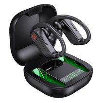 무선인이어 이어폰 블루투스 최신 tws 무선 헤드폰 hifi 사운드 소음 감소 스포츠 헤드셋 ipx7 방수 이어 버드 (듀얼 마이크 포함), 빨간색