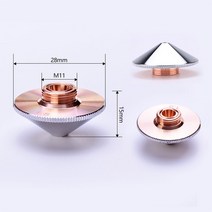 레이저커팅기 마킹기 라벨인쇄기 각인기 Condello D28-A 이중 단일 레이어 섬유 절단 노즐 Precitec HANS W, 02 D28-A-D_07 2.5mm