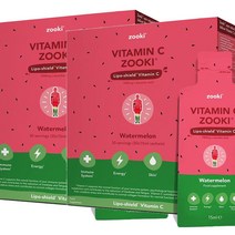 유어주키 영국 YourZooki Vitamin C Liquid 액상 비타민C 1000mg 15ml 수박맛 30포, 2팩
