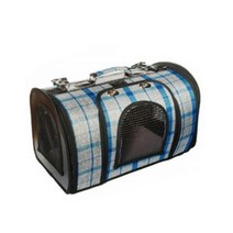기타 바보사랑[더 케이 펫]블루 체크 투어백 이동가방