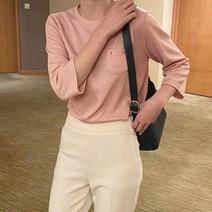 레이디플러스 1188-클라운 티 빅사이즈 7부 스티치포인트 데일리