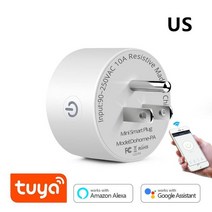 스마트 플러그 전기 타이머 타임스위치 타이머 콘센트홈키트 및 투야 스마트 소켓 와이파이 전기 콘센트, 01 TUYA APP US Plug