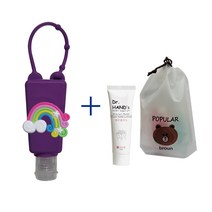 빌리브피앤피 손소독제케이스 + 손소독제 파우치 세트 생일선물 답례품 단체선물 초등학교선물 입학선물, 무지개3