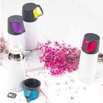 한국유통 재즈이중스텐보온보냉병340ml Jazz 북미풍 보온병 보온 텀블러, 핑크, 340ml