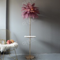 깃털조명 스탠드 LED 침실 사무실 거실 인테리어 조명 등, 퍼플선반 155-충전(다크라이트)