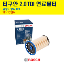 보쉬 연료필터 폭스바겐 티구안 2.0 TDI 원동기형식 CFF N2809