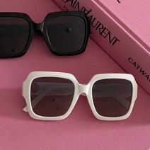 오버사이즈 틴트 화이트 패션 여자 선글라스 레모