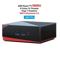AMD-라이젠 R5 4500U R7 2700U 3750H 4800U 미니 PC 베가 그래픽 포함 4K UHD Nvme SSD 데스크탑 게임용 컴퓨터, CHINA, 8G RAM 512G SSD + UK, AN1 Pro R5 5600U