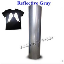 평판프레스 열전사30cm x 100cm (12 "x PVC 열전달 비닐 열 프레스 기계 커팅 플로터 커터 티셔츠 DIY, 20 Reflective Grey