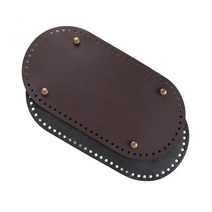 마마니트 징장식 타원형 가죽 가방바닥 국내산, 대형 다크브라운 29.5x15cm