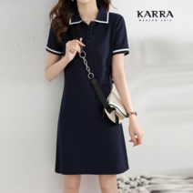 카라 KARRA 라인배색피케이원피스_A3M852