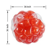 트램펄린 트램폴린 90cm 성인 바디 범퍼 공 두꺼운 PVC 풍선 휘트니스 거품 Zorb 산책 야외 재미 스포츠 게임, [06] Red Transparent