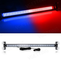 안전삼각대 자동차 비상 그릴 경고 램프 80 LED 스트로브 경찰 조명 앞 유리 바 교통 고문 손전등 액세서리, [06] Blue Red, 06 Blue Red