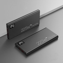 PYHO 30000mAh 22.5W 고속충전 대용량 보조배터리 화면표시 전력량 여행 보조배터리, 블랙, 블랙