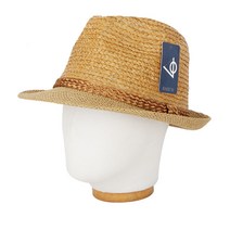 베이직엠 바캉스모자 여름 지사모자 페도라 짧은챙 유광꼬임띠