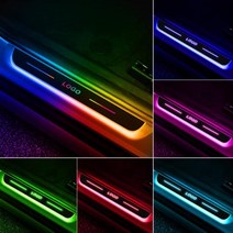 차량용 무드등 무선 LED 차량 도어 씰 라이트 RGB 페달 통로 조명 USB 무선 네온, 2Pcs Rear Door+For T-OYOTA