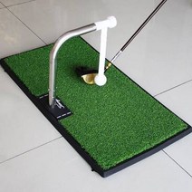 골프스윙연습기 업그레이드타입 실내 골프 스윙연습 훈련기 360도 회전 흡착판 받침대 두꺼운 퍼팅매트, T01-2개 화이트색 회전 방망이 8