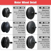 EBike 변환 키트 20-29 인치 700C 350W 48V 전기 자전거 브러시리스 허브 모터 휠. 절단 브레이크 레버 l, 05 36V 500W Front Kit, 02 S800