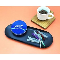 무광 블랙 가게 미용실 카페 예쁜 쟁반 촬영소품 디저트 간식 사탕 받침 접시 트레이 대, 단일