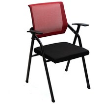 학원 책걸상 학교 책걸상세트 일체형 의자 접이식 체어, 빨간 안락 의자