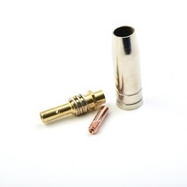 용접 노즐 팁 3pcs 15ak 1.0mm 홀더가있는 접촉 co2 mig 토치 공기 냉각 mb 도구 액세서리, 없음