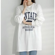 [벨롯] 빅사이즈 오버핏 뉴욕 긴팔 티셔츠 롱 긴팔티