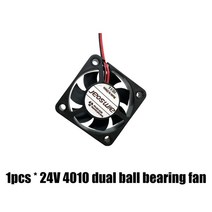부품 3D 프린터 호환 4010 팬 12v 24v ender 3 40mm 2 핀 오일 듀얼 볼 베어링 쿨러 냉각 3d 40*40*10mm, 03 24Vdual ball bearing
