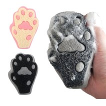 양면 고양이 발바닥 모양 귀여운 수세미 색상, 핑크