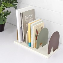 사무실 책상위 예쁜 조립형 책꽂이 북앤드 책상선반 책꽂이선반 예쁜책꽂이 북트레이, 색상 / 화이트